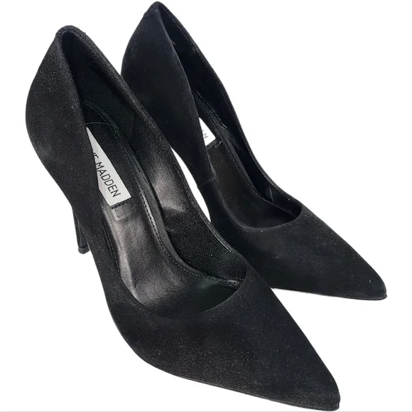 Steve Madden Daisie Pumps Suede Black - Picture 7 of 12